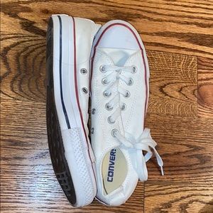 white converse, in great condition